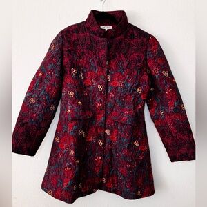 NEW Celina Moon Small Quilted Jacket Floral Made in India